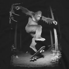 Bigfoot Skateboard Nacht Abenteuer