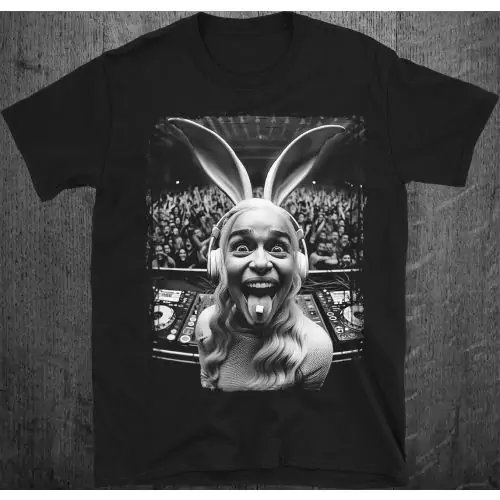 Techno Rabbit Khaleesi DJ Party Star T-Shirt – Game of Thrones Meets Rave